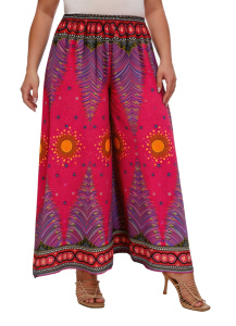 Fuchsia Wide Leg Palazzo Pants Plus Size Hippie Bohemian Flora 1X 2XS20014214_0_image_IJUST_WORKING