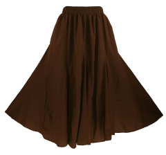 Brown Cotton Gypsy Long Maxi Godet Flare Skirt 1X 2XS30014049_0_image_IJUST_WORKING