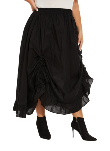 Black Cotton Gypsy Long Maxi Victorian Renaissance Flare Skirt 1X 2XS30014109_0_image_IJUST_WORKING