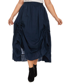 Navy blue Cotton Gypsy Long Maxi Victorian Renaissance Flare Skirt 1X 2XS30014111_0_image_IJUST_WORKING
