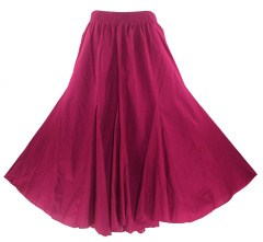 Purple plum Cotton Gypsy Long Maxi Godet Flare Skirt 1X 2XS30014113_0_image_IJUST_WORKING