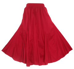 Red Cotton Gypsy Long Maxi Godet Flare Skirt 1X 2XS30014114_0_image_IJUST_WORKING