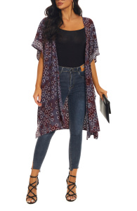 Wine HIPPIE Gypsy Hand Batik Kimono Cardigan Shawl Wrap Swimsuit Cover Up Jacket One SizeS50014534_0_image_IJUST_WORKING