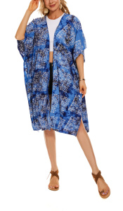 Blue HIPPIE Gypsy Hand Batik Kimono Cardigan Shawl Wrap Swimsuit Cover Up Jacket One SizeS50014539_0_image_IJUST_WORKING