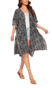 Black HIPPIE Gypsy Hand Batik Kimono Cardigan Shawl Wrap Swimsuit Cover Up Jacket One SizeS50014551_0_image_IJUST_WORKING