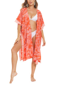 Coral HIPPIE Gypsy Hand Batik Kimono Cardigan Shawl Wrap Swimsuit Cover Up Jacket One SizeS50014559_0_image_IJUST_WORKING