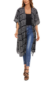 Black HIPPIE Gypsy Hand Batik Kimono Cardigan Shawl Wrap Swimsuit Cover Up Jacket One SizeS50014564_0_image_IJUST_WORKING