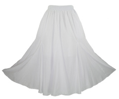 White Cotton Gypsy Long Maxi Godet Flare Skirt 3XS30014047_0_image_IJUST_WORKING