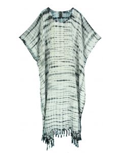 Grey Hippie Tie Dye Caftan Kaftan Loungewear Maxi Plus Size Long Dress XL to 4X