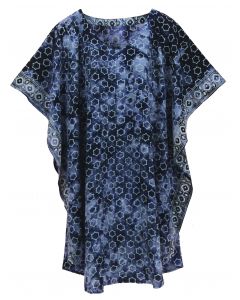 Dark blue HIPPIE Batik CAFTAN KAFTAN Plus Size Tunic Blouse Kaftan Top 3X 4X