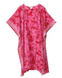 Fuchsia HIPPIE Gypsy Hand Batik Kimono Cardigan Shawl Wrap Swimsuit Cover Up Jacket One Size