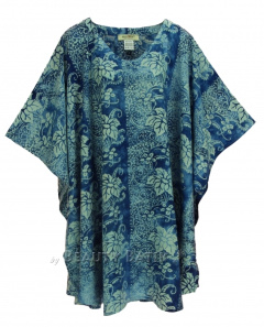 Blue HIPPIE Batik Kaftan Plus Size Tunic Blouse Short Sleeve Top 3X 4XS40014333-MU_0_image_IJUST_WORKING