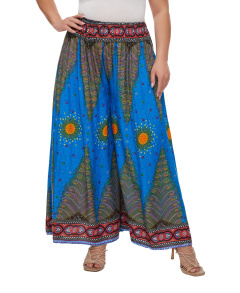 Blue Palazzo Wide Leg Pants Trouser 1X 2X 3X