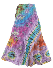 Beautybatik Women Boho Hippie Tie Dye Maxi Long Pocket Batik Sun Dress