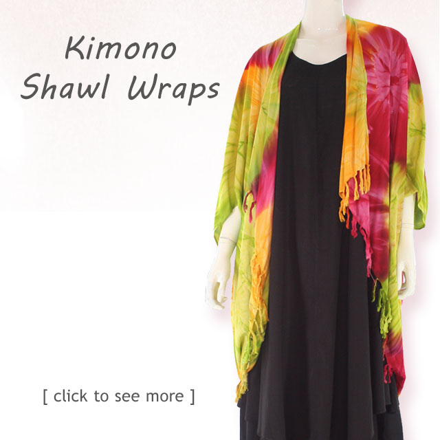 Tie Dye Kimono Shawl Wrap