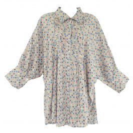 GREY Long Dolman Sleeves Cotton Shirt Blouse Top L XL 14 16 18 ...