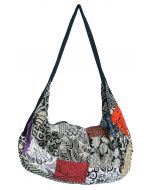 Patchwork Cotton Backpack Tote Bag with Zip