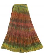 Hippie Gypsy Tie Dye LONG Wrap Skirt M L XL