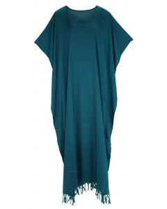 Teal blue Caftan Kaftan Loungewear Maxi Plus Size Long Dress 3X 4X