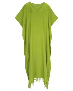 Avocado green Caftan Kaftan Loungewear Maxi Plus Size Long Dress XL 1X 2X