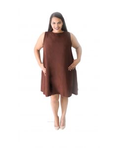 Brown Sleeveless Tank Dress Cover Up Plus Sz 3X