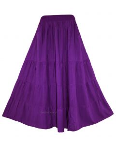 Purple Gypsy Long Maxi Tiered Skirt 1X 2X