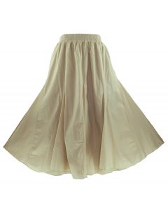 Oat Cotton Gypsy Long Maxi Godet Flare Skirt 1X 2X