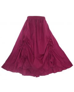 Purple plum Cotton Gypsy Long Maxi Victorian Flare Skirt 1X 2X