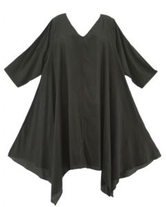 Women Lagenlook Dress Tunic Plus Size Long Top 1X 2X 16 18 20